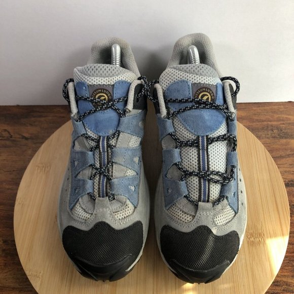 Scarpa Womens Size 8.5 - 9 Gray Blue Hiking Climbing Suede Sneaker Shoes Vibram - Picture 2 of 11
